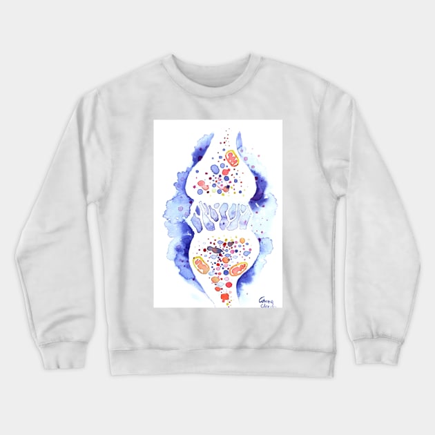 The synapse and the nerve impulse Crewneck Sweatshirt by CORinAZONe